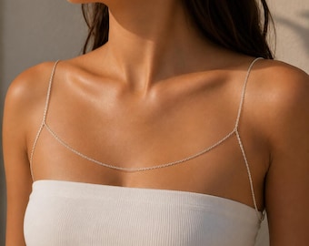 Shoulder Chain Necklace Dainty Jewelry for off-the-shoulder top Upper Body Chain for Wedding Dress Elegant Epaulette for Bride one of a kind