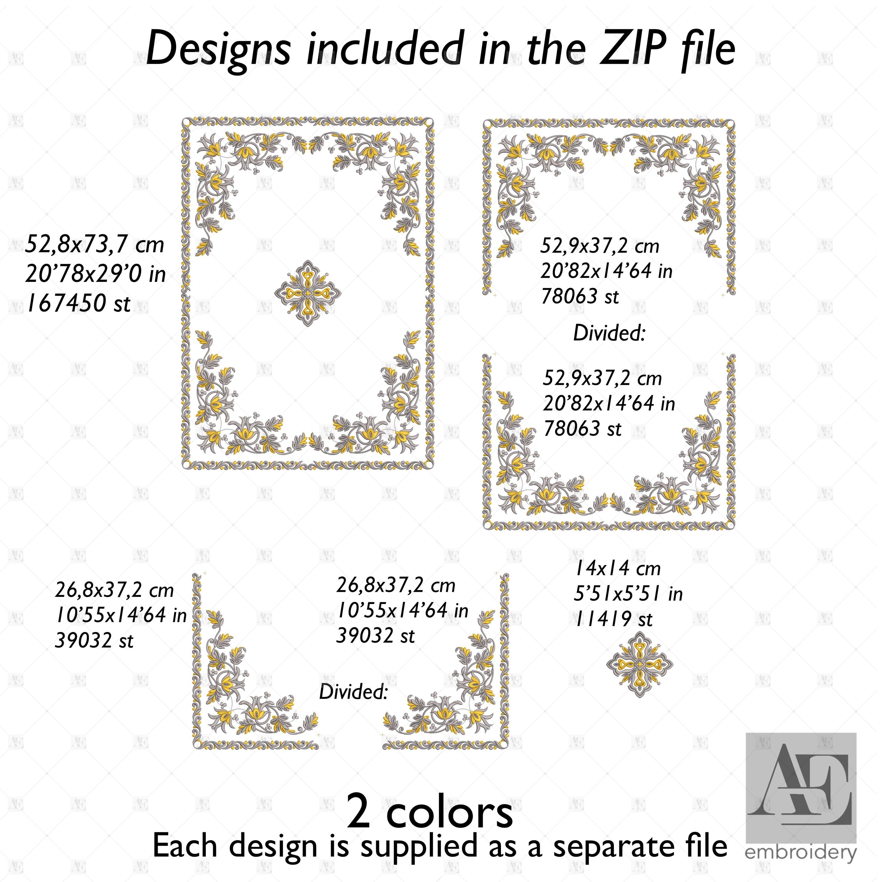 Altar Cloth Baroque Gold Cross Embroidery Design, Catholic Religious ...