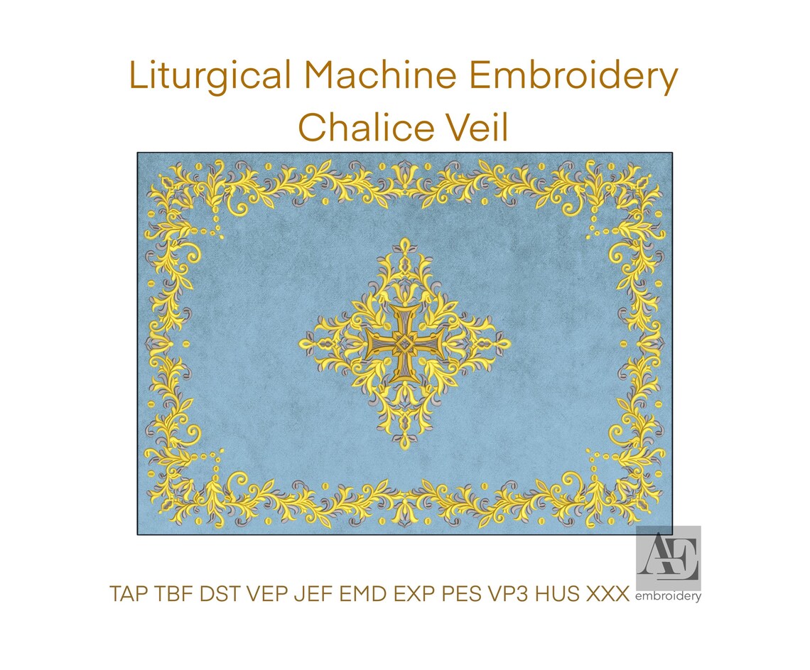 Orthodox Chalice Veil Embroidery Design Religious Machine Embroidery ...