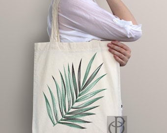 Tropical Palm Leaf Embroidery Design, Elegant Leaf for Machine Embroidery, Botanical Pattern, Home Decor, Instant Download, DST, PES