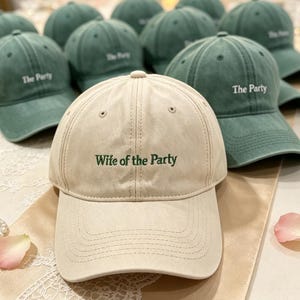 Embroidered Bride Squad Hat, Personalized Bachelorette Party Hats,Bridal Shower Gift,Bridesmaid Matching Wedding Weekend Cap