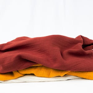 Terracotta Double Gauze  Muslin Fabric - 100% Cotton, Soft, Lightweight, Breathable, Perfect for Sewing, Baby Clothes & Home Decor