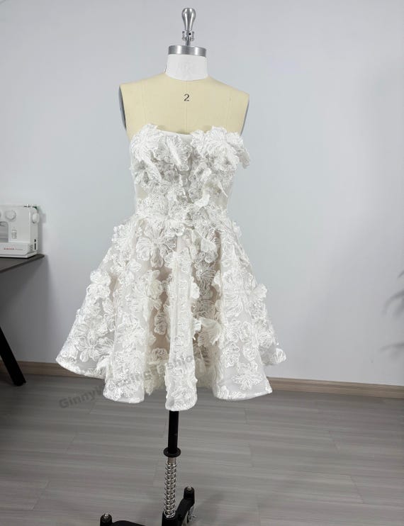 3d flower short dress Lilac 3D Floral Applique Mini Dress K52703