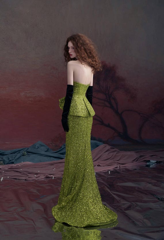 green sequin dress from nerve Fashion Nerve Green Dress Nox Anabel Sequin Prom Dress With Sheer Cut Outs  Lime