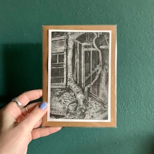 Discruption tree copper etching print