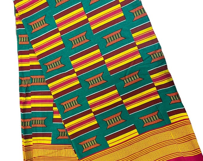 Green Kente African Print