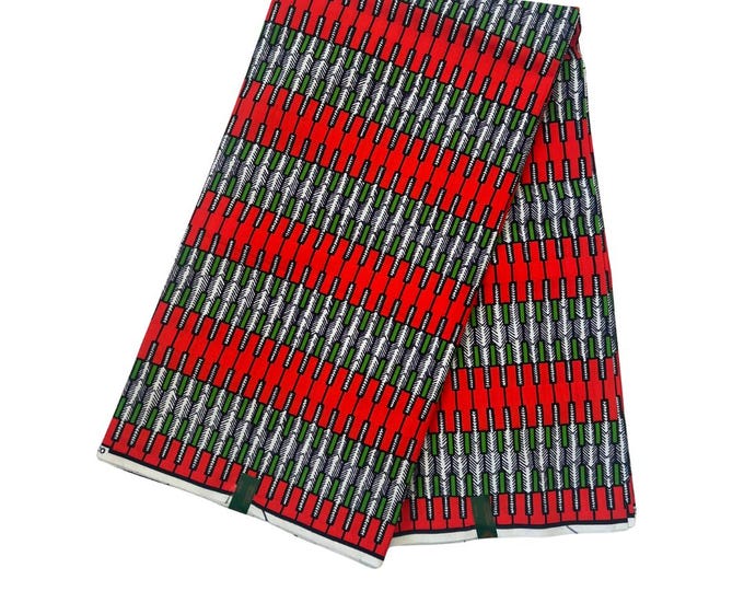 Red/Green Guaranteed Dutch Wax Vlisco