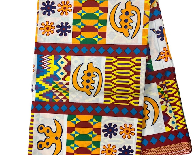 White HiTrack Kente African Print
