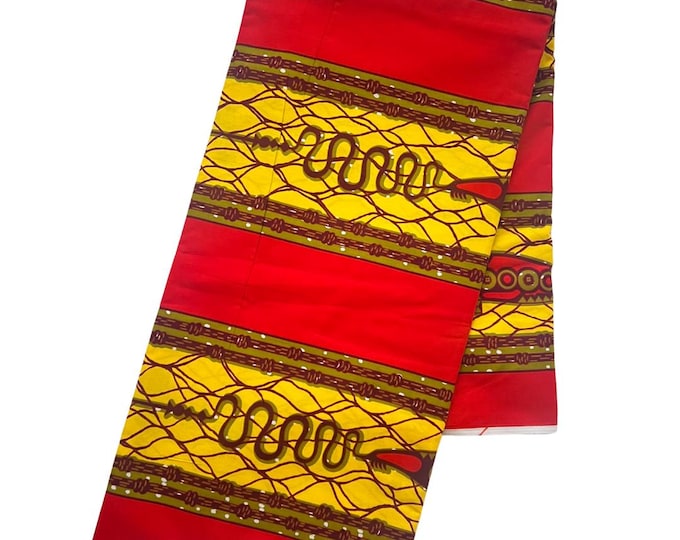 Red-Orange Veritable Wax Hollandais Vlisco