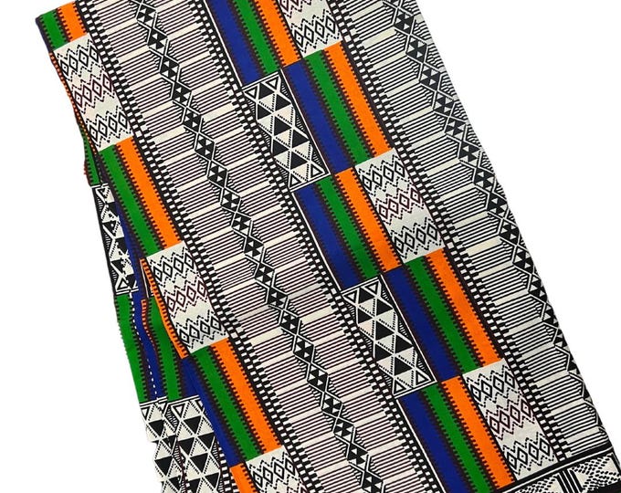 Black and White Patterned Kente African Print