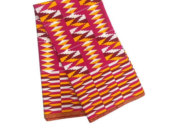 Pink Kente African Print