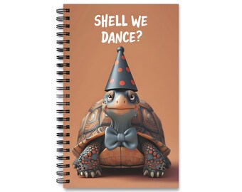 Schildkröte Tanz Journal, Reptilien Liebhaber Tagebuch, Spaß Schildkröte Notizbuch, Animal Print Planner, Tanzen wir Tagebuch, Spiralbindung