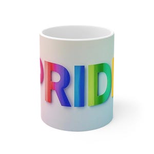 Pride Keramik Kaffeetasse: Regenbogen LGBTQ+ Feier