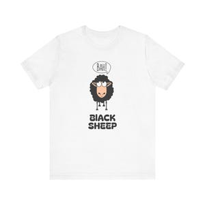 Funny Black Sheep Tee: Unisex Airlume Cotton Graphic T-Shirt