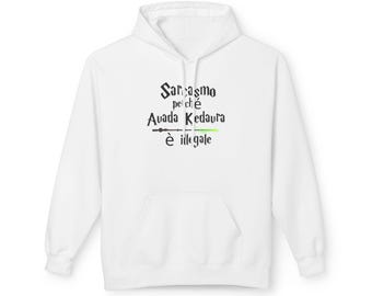 Funny Italian 'Sarcasmo Avada Kedavra' Hoodie - Sarcastic Potterhead Gift