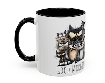 Funny Grumpy Cat Mug: Good Morning Human Servant