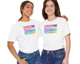 Charisma Uniqueness Nerve Talent Tee: LGBTQ+ Pride Graphic Shirt