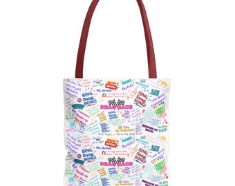 RuPaul's Drag Race UK Tote Bag: Graffiti Quote Design