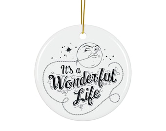 Every Time a Bell Rings an Angel gets his Wings Ornament | It's a Wonderful Life Ceramic Ornament