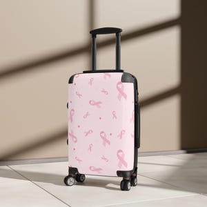 Pink Ribbon Koffer, Reisegepäck für Brustkrebsbewusstsein, stilvoll und unterstützend, perfekt für Reisende, Geschenkidee