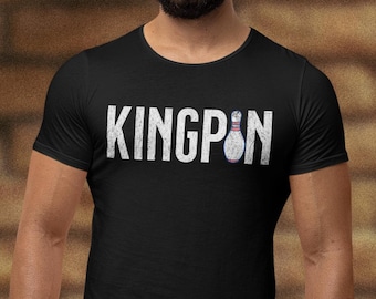 Camiseta Kingpin Bowler, Camiseta Retrô de Boliche