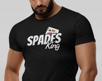 Spades King T-Shirt: Soft Cotton Men's Card Player Tee