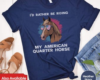 American Quarter Horse T-Shirt: Equestrian Rider Tee