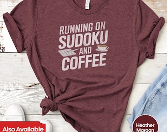 Camiseta Sudoku e Café: Presente divertido para amantes de quebra-cabeças matemáticos