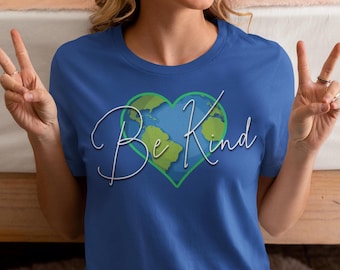 Be Kind Earth Day Tee: Vintage Style, Eco Friendly Shirt