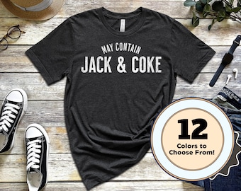 Camiseta engraçada Jack and Coke: Camiseta para festa e bebida