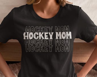 Camiseta retro de mamá de hockey: mezcla de algodón suave