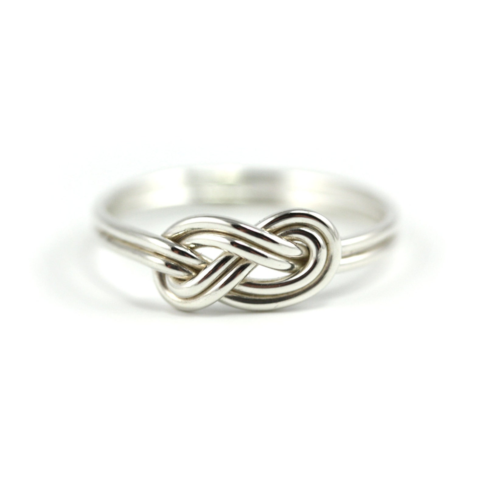 Sterling Silver Double Infinity Knot Ring delicate ring Etsy