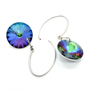 Genuine Swarovski Crystal 3-D Holographic Earrings