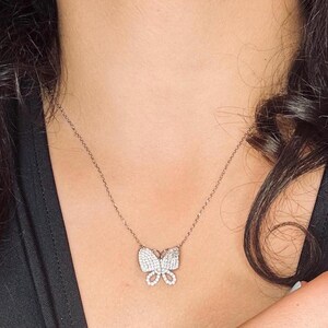 Butterfly Necklace Sterling Silver