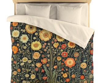 Funda nórdica con flores silvestres: ropa de cama floral Cottagecore