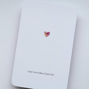 Postkarte / Liebe ist ein Bauchgefühl / Herzensangelegenheit / für die Liebsten /Glückwunsch / Schön, dass es Dich gibt / Lieblingsmensch