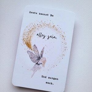 Postkarte/Du kannst alles sein/Lebe Deinen Traum/Elfe/Du schaffst das/Karte für Kinder/Mutmacher/Glückwunsch/Grußkarte/Feenstaub