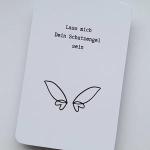 Carte postale / ange gardien / pour baptême et naissance / pour vos propres enfants / Je prends soin de vous / pour vos proches / félicitations / imprimer