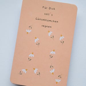 Postkarte / Gänseblümchen-Regen / verschenke die schönsten Blumen der Welt / Glückwunschkarte / Danke, dass es Dich gibt / Glückwunsch