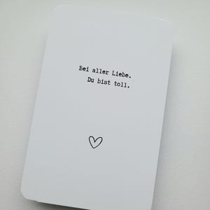 Postkarte / Bei aller Liebe-Du bist toll / minimalistisch / Glückwunsch / Print / Grußkarte/ Schön, dass es Dich gibt / Danke sagen