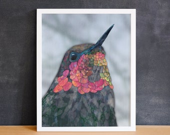 Humming Along - Anna's Hummingbird - Fine Art Watercolor Print