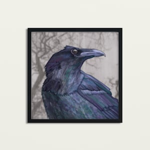 Strangeness and Charm  - Raven - Fine Art Watercolor Print