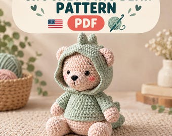 The Dino-Bear — Amigurumi Crochet Pattern