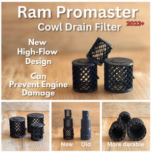 2023+ Ram Promaster Cowl Drain Debris Filter Set of 3 | Fits Promaster, Winnebago Travato/Ethos/Solis, Thor Twist/Sequence/Rise, Jayco Swift