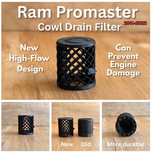 2014-2022 Ram Promaster SINGLE Central Cowl Drain Debris Filter  | Fits Promaster, Winnebago Travato/Ethos/Solis, Thor Twist, Jayco Swift