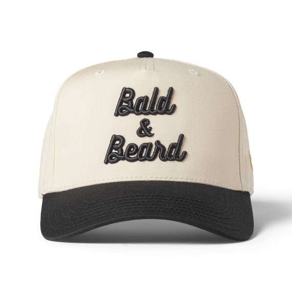 Bald & Beard black and natural Snapback Hat — Fun Gift for Bald Men with Beards, Dad Gift, Fathers Day