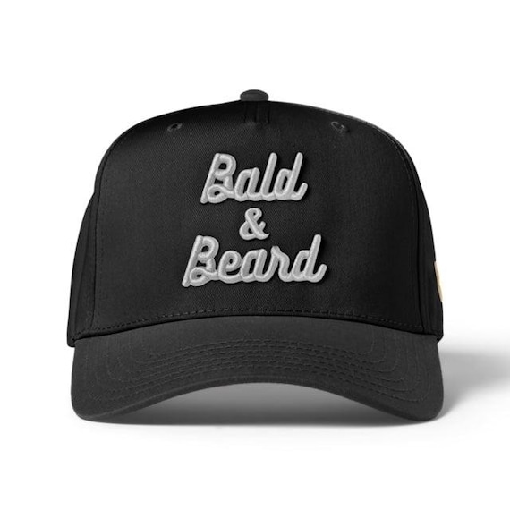 Bald & Beard black Snapback Hat — Fun Gift for Bald Men with Beards, Dad Gift, Fathers Day