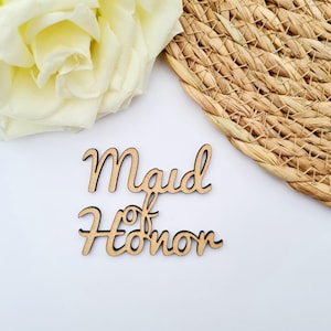 Cadeaux et noms de lieux de mariage en bois personnalisés, noms et couverts de table d'invités de mariage, aimant de nom personnalisé