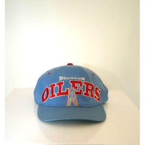 Vintage Starter NFL Houston Oilers 100% Wool Snapback Hat Blue One Size