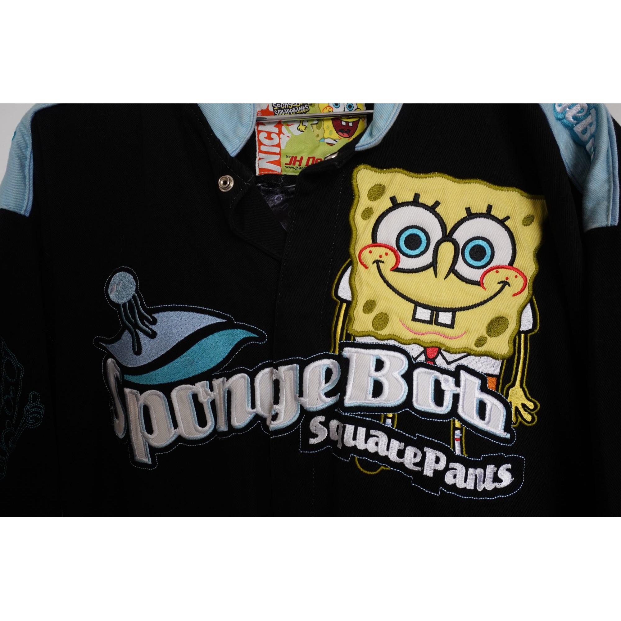 スポンジボブ レーシング ジャケット jh design spongebob キッズ 古着 NICK by JH DESIGN Sponge Bob スポンジボブ